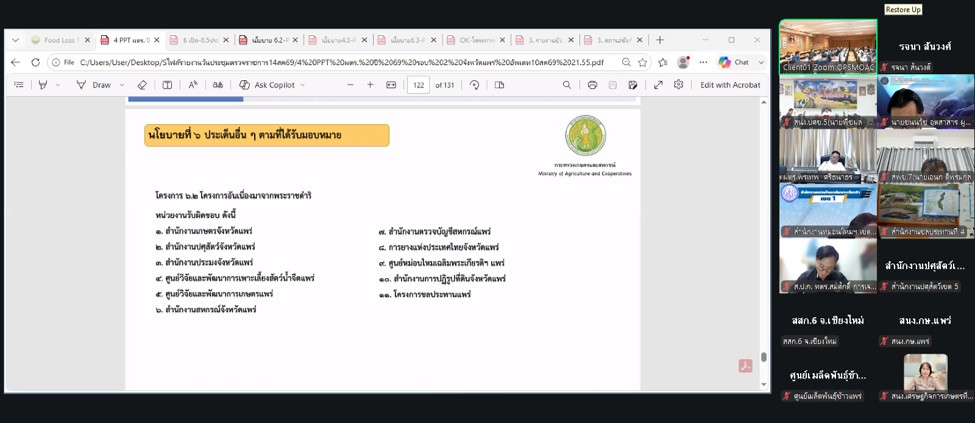 title - ผู้ตรวจราชการ ส.ป.ก. เข้าร่วมประชุมตรวจติดตามการดำเนินงานตามแผนการตรวจราชการของผู้ตรวจราชการกระทรวงเกษตรและสหกรณ์ ประจำปีงบประมาณ พ.ศ. 2569 รอบที่ 2 เขตตรวจราชการที่ 16 จังหวัดแพร่และจังหวัดน่าน